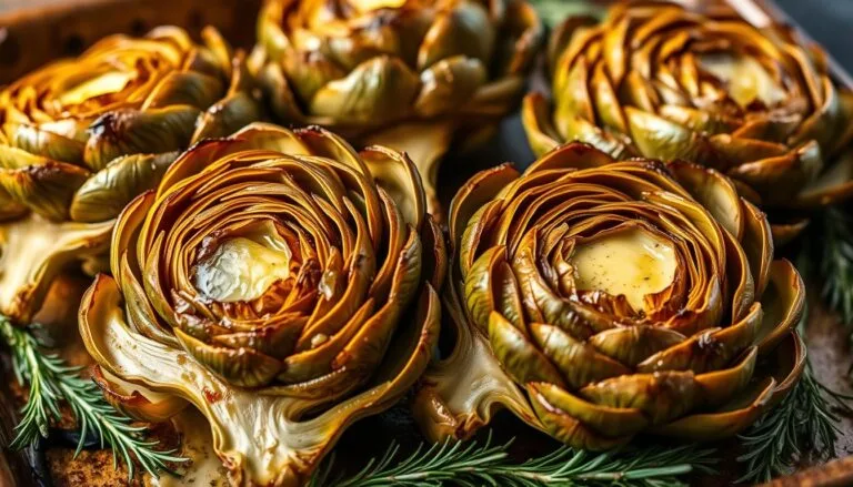 Garlic Butter Roasted Artichokes